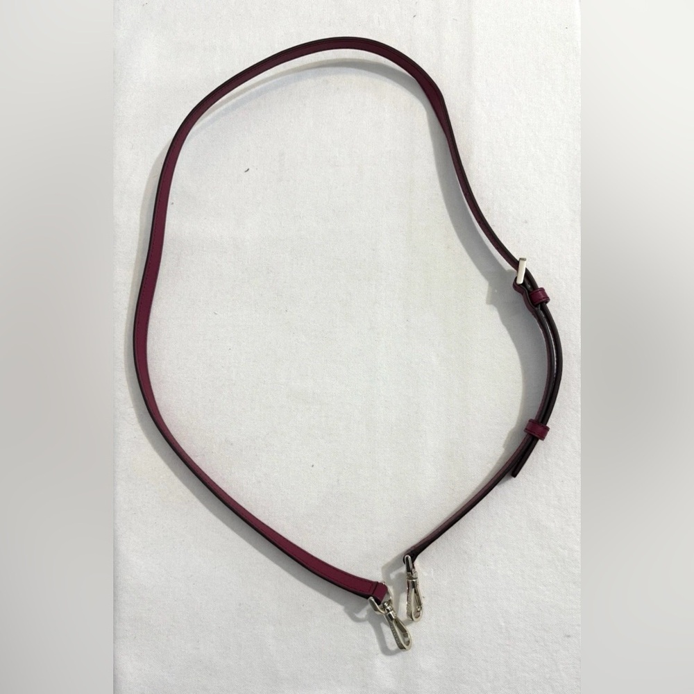 Kate Spade Patrice Satchel Crossbody Bag Deep Red Cranberry Leather - Picture 8 of 16